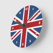 Classic Union Jack UK Flag Ronde Klok (Hoek)