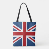 Classic Union Jack UK Flag Tote Bag (Achterkant)