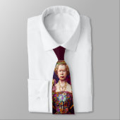 Classic Unisex Queen Elizabeth II Blue en Red Stropdas (Gebonden)