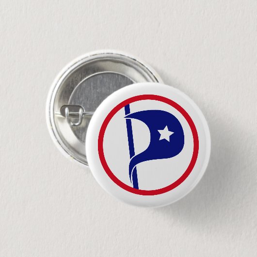 Classic US Pirate Party Pinback Button (Voorkant /achterkant)