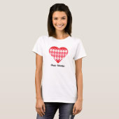 Classic Valentijn Red en Pink Big Heart T-shirt (Voorkant volledig)