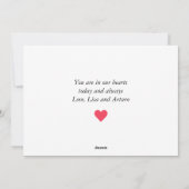 Classic Valentijn Rood en Roze Argyle (Wit) Feestdagenkaart (Achterkant)