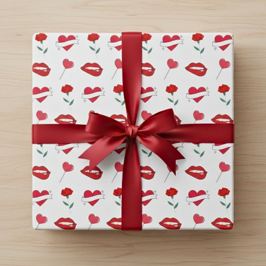 Classic Valentijnsdag Wrapping Paper Cadeaupapier