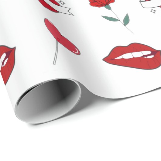 Classic Valentijnsdag Wrapping Paper Cadeaupapier (Rol Hoek)