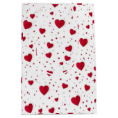 Classic Valentine Hearts Gift Bag Medium Cadeauzakje (Voorkant)