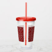 Classic, Valentine's Day phrases in pattern Acryl Drinkbeker (Rechts)