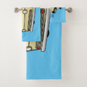Classic van cartoon illustratie bad handdoek (Insitu)