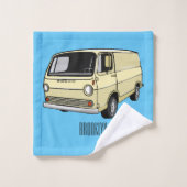 Classic van cartoon illustratie bad handdoek (Wasdoekje)