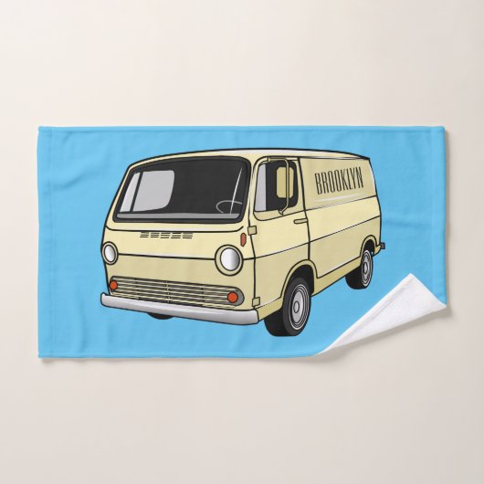 Classic van cartoon illustratie bad handdoek (Handdoek)
