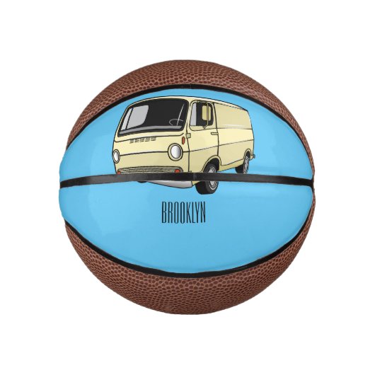 Classic van cartoon illustratie basketbal (Voorkant)