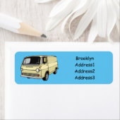 Classic van cartoon illustratie etiket (Insitu)