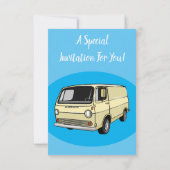 Classic van cartoon illustratie kaart (Achterkant)