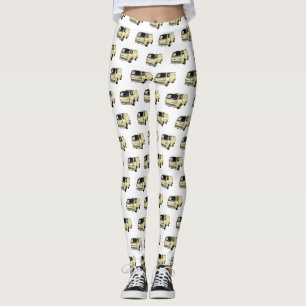 Classic van cartoon illustratie leggings