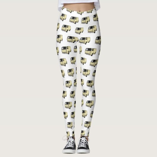 Classic van cartoon illustratie leggings (Voorkant)
