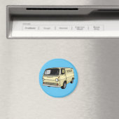 Classic van cartoon illustratie magneet (Insitu (Vaatwasser))
