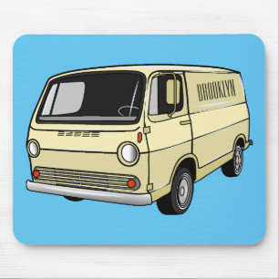 Classic van cartoon illustratie muismat