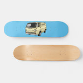 Classic van cartoon illustratie persoonlijk skateboard (Horizontaal)
