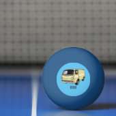 Classic van cartoon illustratie pingpongbal (Net)