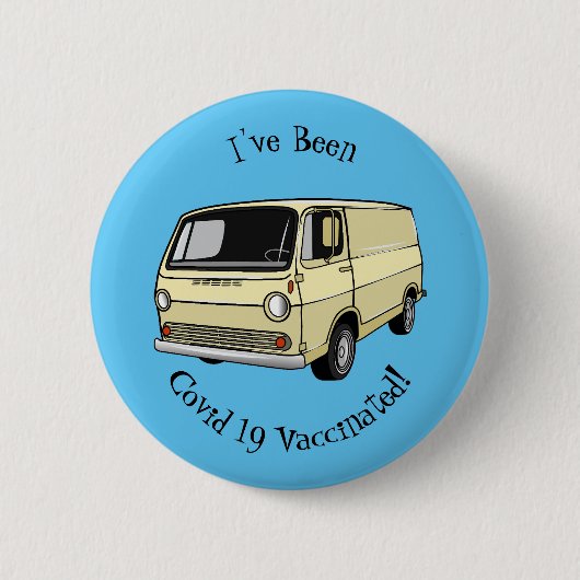 Classic van cartoon illustratie ronde button 5,7 cm (Voorkant)