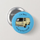 Classic van cartoon illustratie ronde button 5,7 cm (Voorkant /achterkant)