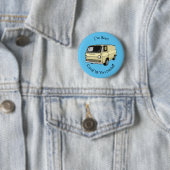 Classic van cartoon illustratie ronde button 5,7 cm (In situ)