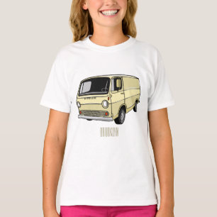 Classic van cartoon illustratie t-shirt