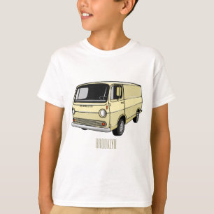 Classic van cartoon illustratie t-shirt