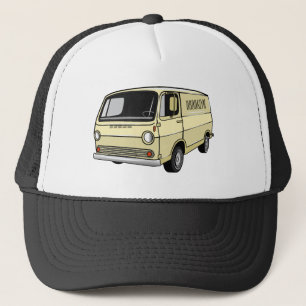 Classic van cartoon illustratie trucker pet