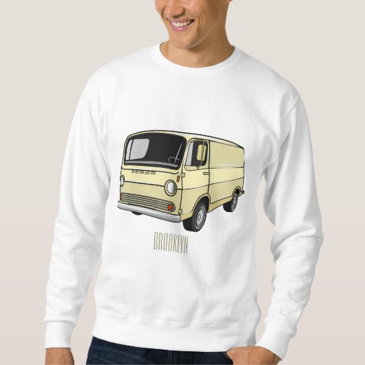 Classic van cartoon illustratie trui (Voorkant)