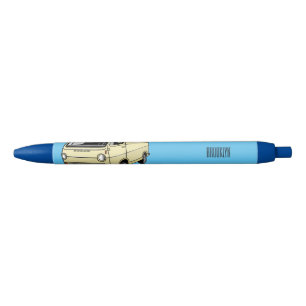 Classic van cartoon illustratie zwarte inkt pen