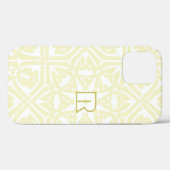 Classic Vanilla en White Elegant Lijst Red Text Case-Mate iPhone Case (Achterkant (horizontaal))