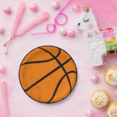 Classic Varsity Basketball Hoops Game Day Style Papieren Bordje (Feest)