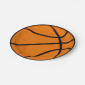 Classic Varsity Basketball Hoops Game Day Style Papieren Bordje (Gekanteld)