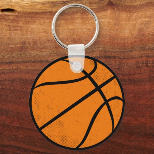 Classic Varsity Basketball Hoops Game Day Style Sleutelhanger (Achterkant)
