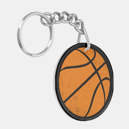 Classic Varsity Basketball Hoops Game Day Style Sleutelhanger (Voorkant Links)