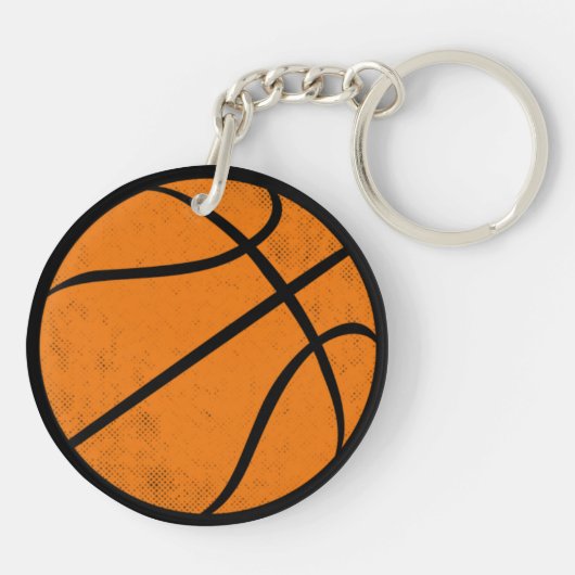 Classic Varsity Basketball Hoops Game Day Style Sleutelhanger (Achterkant)