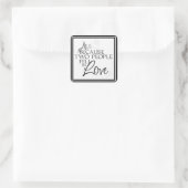 Classic Verloving & bruiloft envelop afdichtingen Vierkante Sticker (Tas)