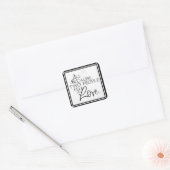 Classic Verloving & bruiloft envelop afdichtingen Vierkante Sticker (Envelop)