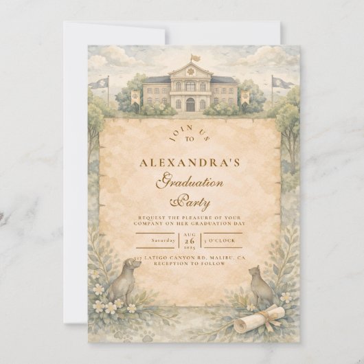 Classic Veterinary School Graduation Kaart (Voorkant)