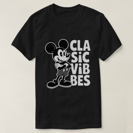 Classic Vibes Retro Cartoon Mouse T-Shirt Design,  (Design voorkant)