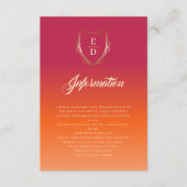 Classic Vibrant Summer Wedding Details Informatiekaartje (Voorkant)