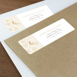Classic Victoriaans Bruiloft Retouradres Label