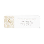 Classic Victoriaans Bruiloft Retouradres Label (Voorkant)