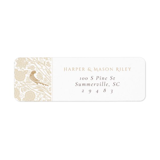 Classic Victoriaans Bruiloft Retouradres Label (Voorkant)