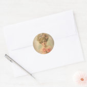 Classic Victoriaans dame met Rozen Stickers (Envelop)