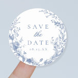 Classic Victoriaans Frans Bruiloft Save The Date Ronde Sticker<br><div class="desc">Classic Victoriaans Frans Bruiloft Save The Date Stickers</div>