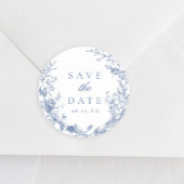 Classic Victoriaans Frans Bruiloft Save The Date Ronde Sticker