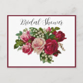 Classic Victoriaans Rozen Lily Valley Vrijgezellen Briefkaart (Voorkant)