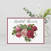 Classic Victoriaans Rozen Lily Valley Vrijgezellen Kaart (Staand voorkant)