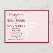 Classic Victoriaans Rozen Lily Valley Vrijgezellen Uitnodiging Briefkaart (Achterkant)